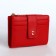 Women's wallet on the button, red color