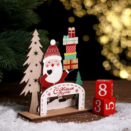 Вечный календарь «Дед Мороз с подарками» 14 × 5,5 × 15,5 см-1