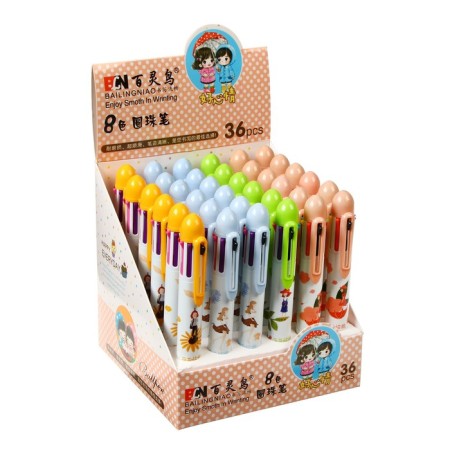 Handle Automatic ball 8 color, rod 0.8 mm, mix-4