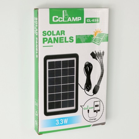 Sunny panel for charging a phone and lantern 3.3 W, 23 x 13.9 x 2 cm, cable 2.75 m-10