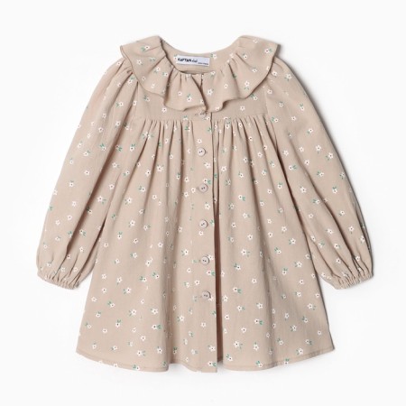 Children's dress with collar Kaftan, r.28 (86-92), beige