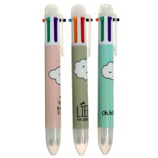 Automatic ballpoint pen, 6-colored, 
