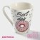 Porcelain shade "Donuts", 320 ml, white color