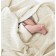 Knitted blanket, size 90x118 cm, milk color