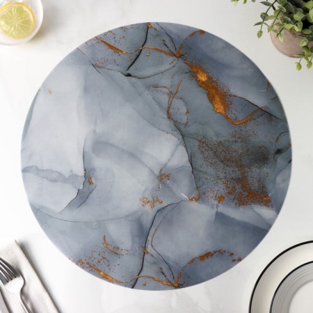 Serving napkin on the table "Stone", d = 38 cm, color gray color-3