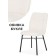 Stool on a metal frame Denis Metal/Builder fabric, black/white 46x59x87 cm
