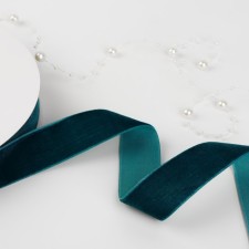 Velvet tape, 25 mm, 18 ± 1 m, emerald color No. 72