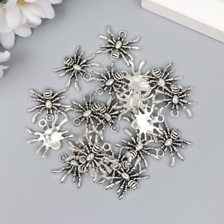 Decor for creativity Metal "Spider" silver 1.9x1.5 cm-2