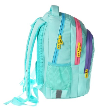 School backpack, 40 x 27 x 20 cm, Grizzly, ergonomic back, laptop department, turquoise-3