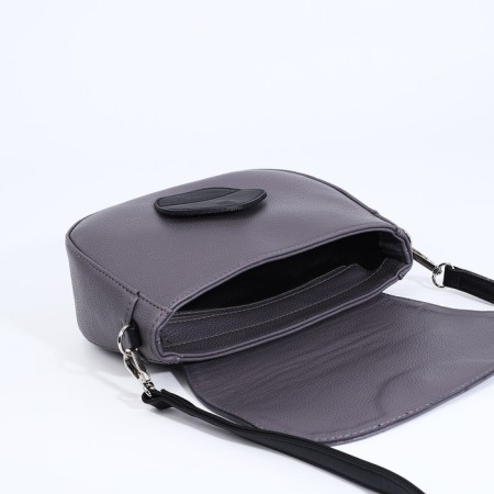 Richet bag on a magnet, outer pocket, long belt, gray color-7