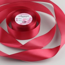 Satin tape, 40 mm × 23 ± 1 m, color raspberry-red No. 134