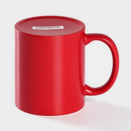 Mug ceramic share "chameleon", 320 ml, red color-3