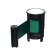 Cassette with an exhaust tape - 280 cm, height - 11 cm, width - 48 mm, green