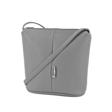 Women's bag B2796-05140, gray, genuine leather, 22x10x23 cm