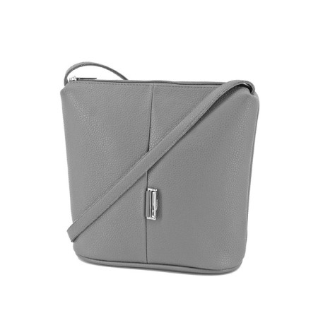 Women's bag B2796-05140, gray, genuine leather, 22x10x23 cm
