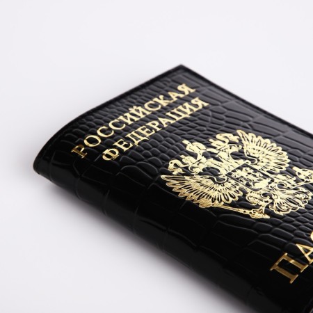 Cover for passport, black color-3