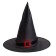 Carnival hat "Sorceress" with diodes, black