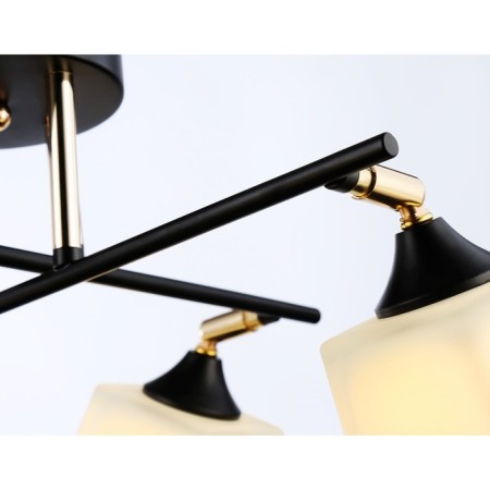 Suspended chandelier Ambrella Light, Modern, TR303084, 4HE27, black color, gold-3