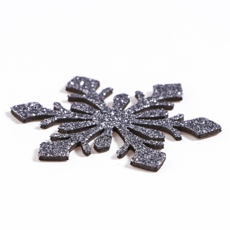 Decor "Snowflakes", set 9 pcs., Color silver-3