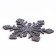 Decor "Snowflakes", set 9 pcs., Color silver