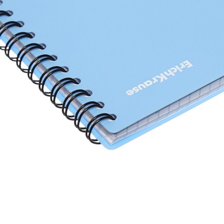 Notepad on spirals A5, 80 sheets, cage, Erichkrause "Symbol", plastic cover silk -screen covers, Bellar Belicia Blok 100%, Blue, Blue, Blue, Blue-1