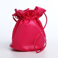 Puff bag, fuchsia color