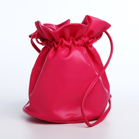 Puff bag, fuchsia color