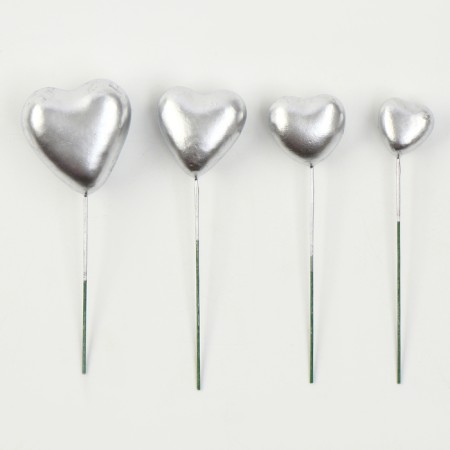 Set for decorating "hearts", silver color-3