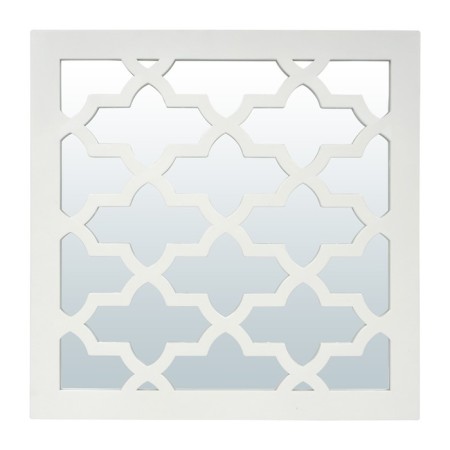 QWERTY mirror "Venice", decorative, 40x40 cm, white color
