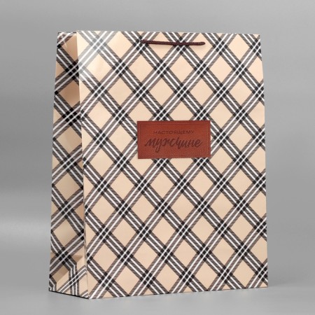 Gift laminated package, packaging, “real man”, XL, 40 x 49 x 15 cm-3