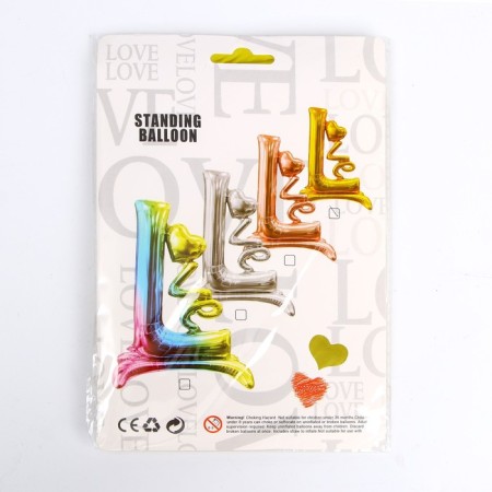 Foil ball 40 “Love in one letter”, gold, under the air-2