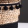Storage basket "Colombia", with handles, 28 x 28 x 17 cm, natural, black