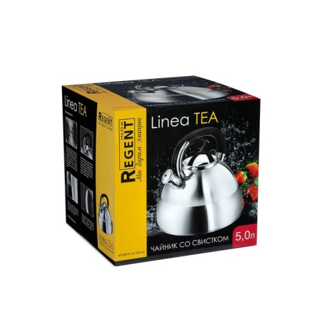 Teapot Regent Inox Tea, with a whistle, 5 liters-4