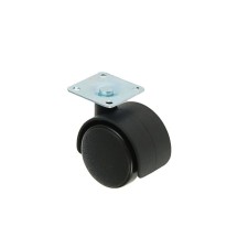 Furniture wheel 38x38x1.2 mm, d = 40 mm, on the site, without brake