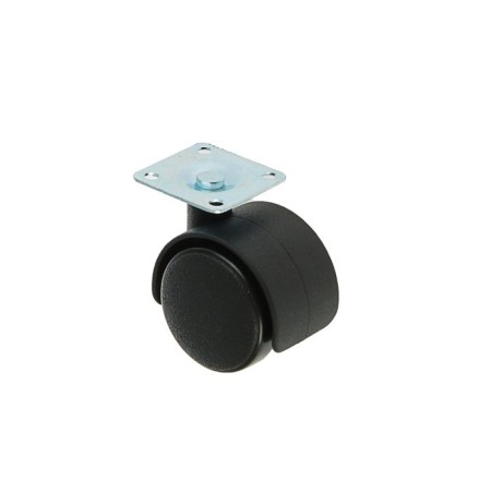Furniture wheel 38x38x1.2 mm, d = 40 mm, on the site, without brake