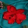 Decor "Winter Flower" droplets of the edge, 18x20 cm, red