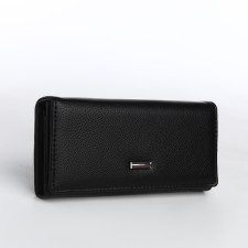 Women's wallet on a magnet, black color