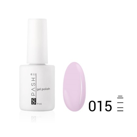 Color gel polish Pashe, No. 015 Spring Lilac, 9 ml