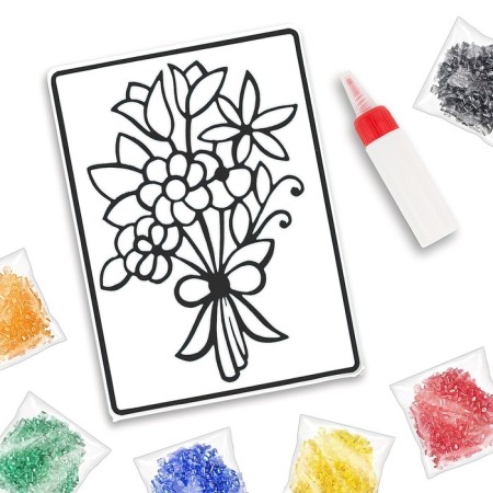 Picture with crystals "Bouquet of flowers", 12 × 18 cm-2