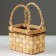 Wicker basket, 18 x 10 x 11.5/23 cm, sequoia