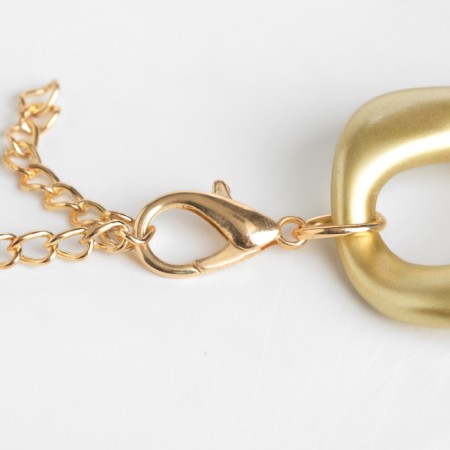 Neck “chain Brooklyn” Large links, matte gold, 50 cm-1