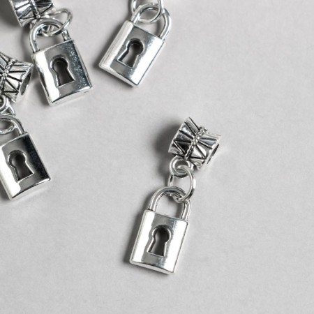 Bale with a suspension metal for creativity "locks" silver 2.2 cm