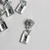Bale with a suspension metal for creativity "locks" silver 2.2 cm