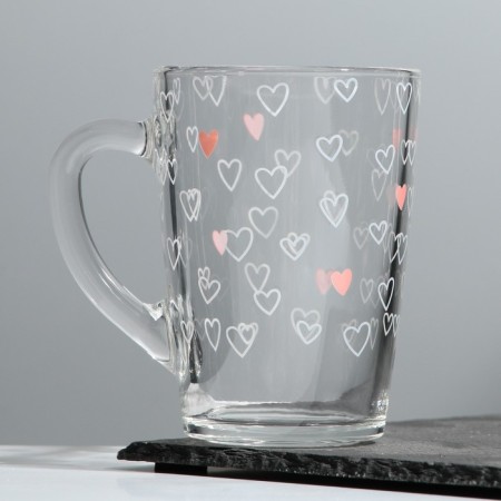 Glass mug "Love", 300 ml-1