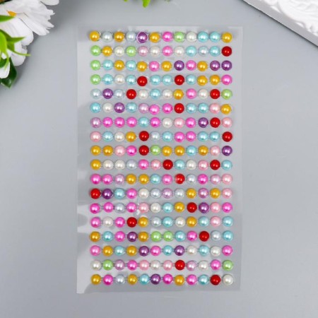 Plastic sticker "Rhinestial rhinestones" MIX D-0.6 cm 10x22.5 cm-4