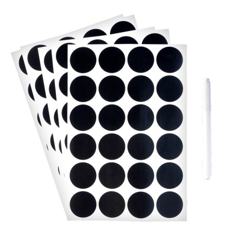 Stickers Waterproof "Circle", set of sheets 5 pcs., Cretaceous marker, diameter 1 stickers - 38 mm-2