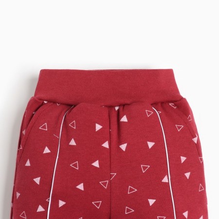 Pants for children, burgundy color, height 68cm-1