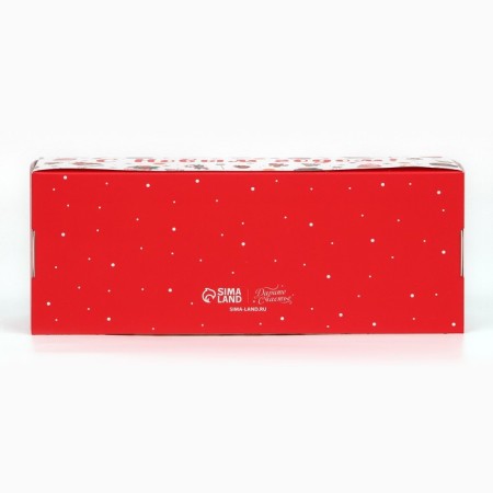 Box for confectionery products with a “Happy New Year” window, sweets, 26 x 10 x 8 cm, New Year-6