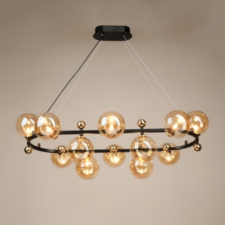 Avery chandelier 12XG9 black and gold 90x58x28 cm-1
