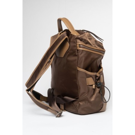Women's backpack, textiles, ludor brown, 38x14x36 cm-3